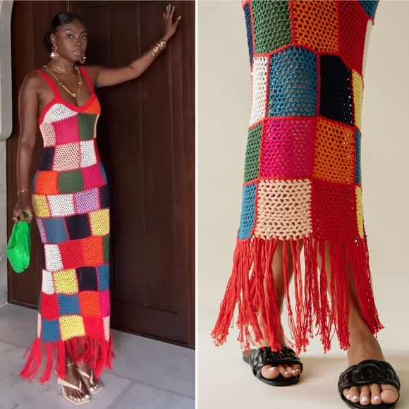 Carolina K Vera Hand Crochet Dress Size XS - Picture 13 of 15